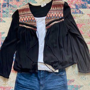 Embroidered Yoke Jacket